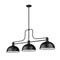 Z-Lite Melange Billiard, 3-Light, 13.25in W x 52in L x 21in H, Matte Black/Matte Black + Brushed Nickel 725-3MB-D12MB+BN - alternate 3